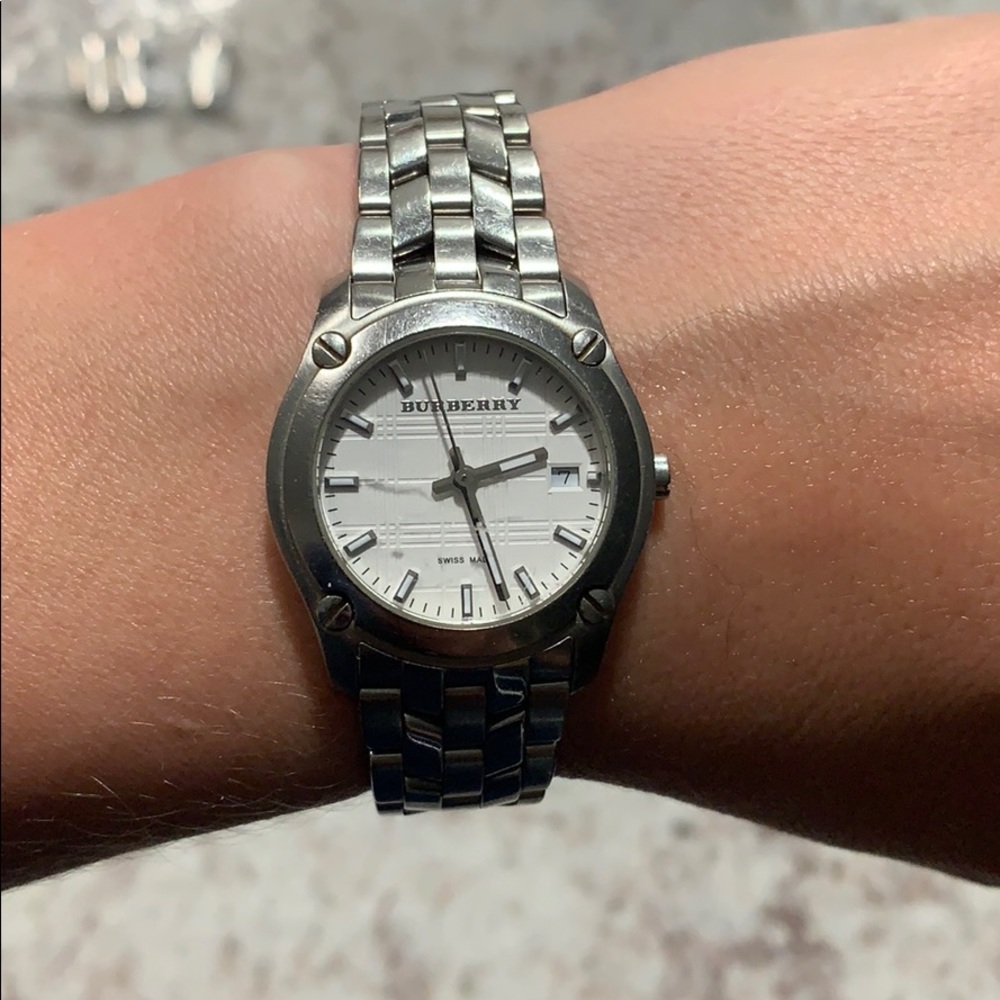 Burberry Heritage silvertone/stainless steel watch